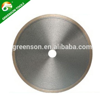 Best selling sharp continuous rim diamond saw blade for fast cutting porcelain tile without breaking edge