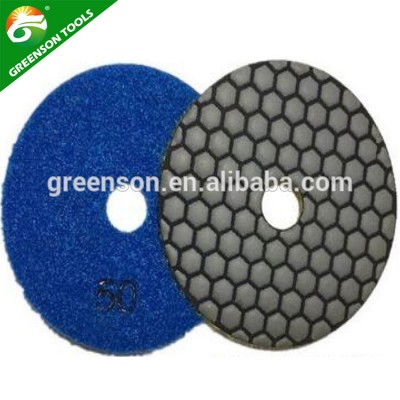 Manufacturer supply 4" diamond dry polishing pad for granite marble